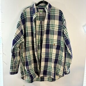 VTG Siegfried Plaid Flannel Shirt Button Up Long Sleeve Cotton Blend Mens Size M